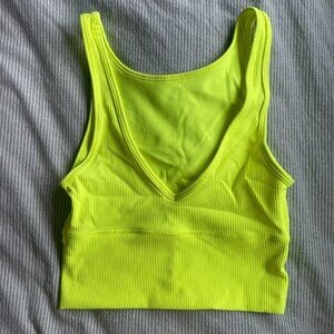 Bright yellow Plunge Lululemon Tank top